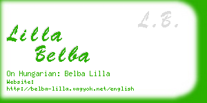 lilla belba business card